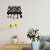 Wood & Iron Wall Mounted Hangers HJEW-WH0055-004-8