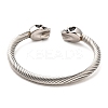 304 Stainless Steel Cuff Bangles BJEW-E094-22AS-3