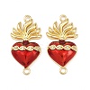 Brass Pave Clear Cubic Zirconia Connector Charms X-KK-L251-18G-01-1