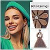 3 Pairs 3 Style Alloy Lotus Flower Dangle Earrings for Women EJEW-AN0004-15-3