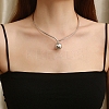Non-Tarnish 304 Stainless Steel Round Ball Pendant Choker Necklaces LS-NJEW-D058-01P-4