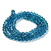 Transparent Electroplate Glass Beads Strands GLAA-F029-2mm-D01-2