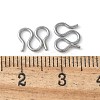 304 Stainless Steel S-Hook Clasps STAS-Z124-04D-P-3