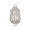 Brass Micro Pave Clear Cubic Zirconia Magnetic Clasps KK-L223-023P-1