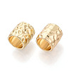 Textured Rack Plating Alloy Large Hole Beads PALLOY-T091-43G-2