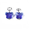 Faceted Transparent Glass Charms GLAA-T024-06C-2