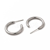 Non-Tarnish 304 Stainless Steel Ring Stud Earrings EJEW-C004-12A-P-2