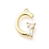 Brass Micro Pave Cubic Zirconia Pendants KK-M310-01G-07-1