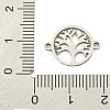 Non-Tarnish 201 Stainless Steel Connector Charms STAS-M015-18P-3