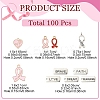 100Pcs 10 Styles Alloy Enamel Pendant Sets FIND-YW0006-82-2