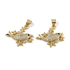 Brass Micro Pave Cubic Zirconia Pendants KK-I358-064G-06-2