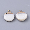 Electroplate Freshwater Shell Pendants X1-SHEL-S276-61A-2