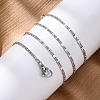 Brass Oval Link Chain Necklaces for Women NJEW-D302-10P-5