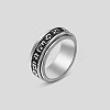 Rotatable 304 Stainless Steel Finger Rings FS-WGF1F3F-18-1