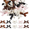 20Pcs 5 Colors Polyester and Resin Pearl Bowknot Ornament Accessories DIY-SP0004-76-1
