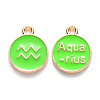 Alloy Enamel Pendants ENAM-S124-01B-06J-1