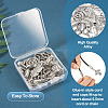 16Pcs 8 Styles Tibetan Style Alloy Cord Ends with Pendants FIND-TA0004-20-4