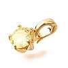 Brass Micro Pave Cubic Zirconia Charms KK-D356-05B-G-2