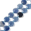 Dyed & Heated Natural Blue Aventurine Beads Strands G-C116-A57-01-2