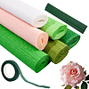 6 Rolls 6 Colors Handmade Crepe Paper DIY-CP0012-89G-6
