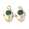 Brass Micro Pave Cubic Zirconia Charms KK-G491-27G-01-1