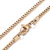Ion Plating(IP) 304 Stainless Steel Box Chain Necklaces STAS-O053-27G-2