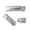 Tarnish Resistant 304 Stainless Steel Bayonet Clasps X-STAS-P158-01C-P-1