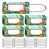 Rectangle PVC Hangtag Ornaments HJEW-WH0080-002-1