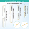 12Pcs 4 Styles 304 Stainless Steel Cable Chain Necklace Making STAS-SC0010-23G-2