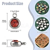 20Pcs 303 Stainless Steel Rhinestone Charms STAS-YW0001-17-6