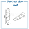 50Pcs 304 Stainless Steel S-Hook Clasps FIND-UN00008-3