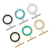 DICOSMETIC 6Sets 6 Colors 304 Stainless Steel Toggle Clasps STAS-DC0003-83-1
