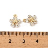 Brass Micro Pave Cubic Zirconia Charms KK-C155-04G-01-3
