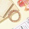 Faceted Rondelle Handmade Inner Flower Gold Sand Lampwork & Iron Beaded Stretch Bracelets for Women BJEW-SW001579-05-7