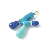 Brass Enamel Pendants KK-E093-03G-K-02-2