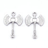 Alloy Double Axe Connector Charms PALLOY-N176-125P-1