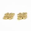 Brass Micro Pave Clear Cubic Zirconia Connector Charms KK-E068-VB338-3