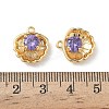 Brass Micro Pave Cubic Zirconia Shell Shape Charms KK-Z136-56G-02-3