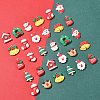 48Pcs 12 Styles Christmas Theme Opaque Resin Pendants RESI-FS0001-73-7