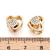 Rack Plating Alloy Rhinestone European Beads FIND-N011-07KCG-3