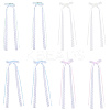 8Pcs 4 Colors Lace Bowknot Polyester Alligator Hair Clips PHAR-CY0001-01-1