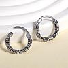 316 Stainless Steel Thorns Hoop Earrings for Men Women EJEW-SZ0001-96-4