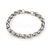 8MM 201 Stainless Steel Byzantine Chain Bracelets for Women BJEW-B143-06-6
