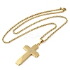 201 Stainless Steel Pendant Necklaces NJEW-H015-08G-2
