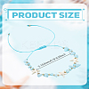 1Pc Natural Aquamarine Braided Bead Bracelets BJEW-LP0003-26A-2