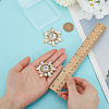 2Pcs Flower Rhinestone Ornament Accessories DIY-FG0006-42G-02-3