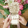 Mother's Day Wood Flower Bouquet Greeting Card AJEW-WH0441-007-6