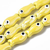 Handmade Porcelain Ceramic Beads Strands PORC-T006-03L-1