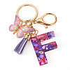 Resin Butterfly Pendant Keychains KEYC-TAC0034-03F-2