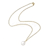 Electroplated Natural Keshi Pearl Pendant Necklaces NJEW-JN05604-02-4